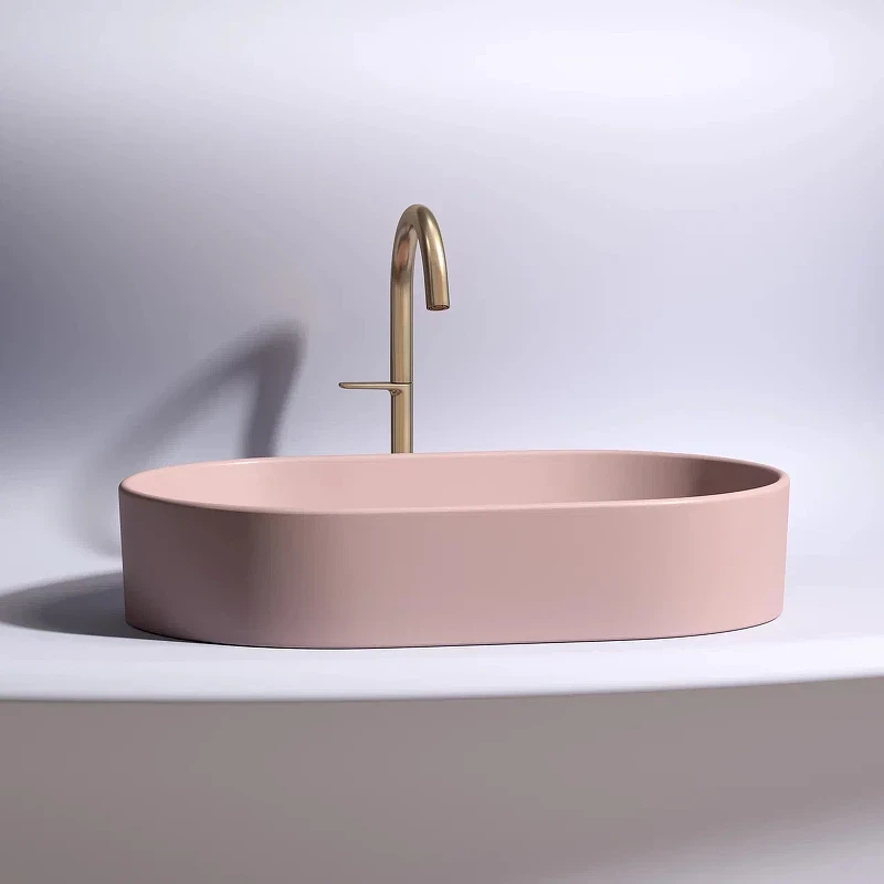 Раковина-чаша Ceramicanova Element 61 CN6048MP Розовая матовая фарфор накладная