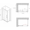 Душевой уголок Abber Schwarzer Diamant 120x100 AG30120BMH-S100BM профиль Черный стекло матовое