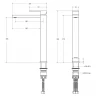 Смеситель для раковины Cezares Slider SLIDER-LC-NOP-W0 Черный матовый нержавеющая сталь