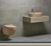 Унитаз биде beWash Bogen 88303673 подвесной Бежевый матовый с сиденьем Микролифт фарфор подвесной