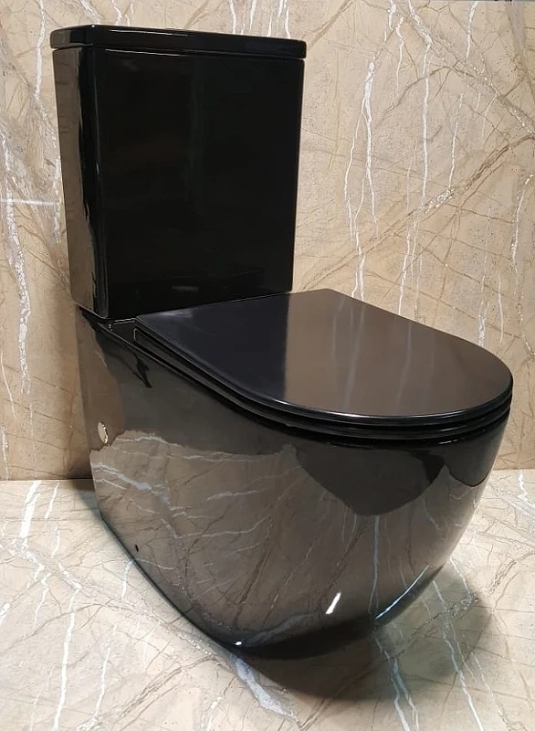 Унитаз компакт CeramaLux NS-2176-18 с бачком и сиденьем Микролифт фаянс напольный
