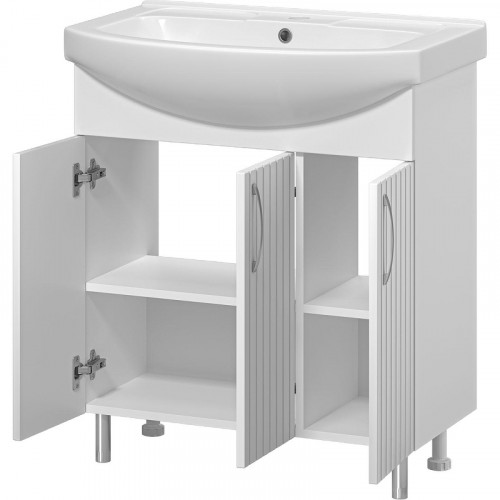 Тумба с раковиной Misty Изео 75 УТ000015763 Белая