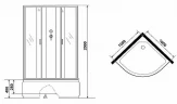 Душевая кабина Niagara Classic 100х100 NG-6709-14BKG с гидромассажем