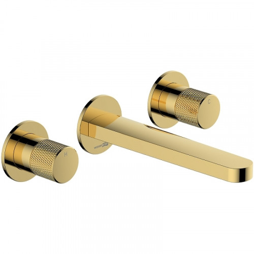 Смеситель для раковины WasserKRAFT Ems 7645 Золото глянцевое латунь встраиваемый