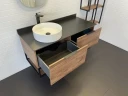 Тумба с раковиной Comforty Порто 120-1 00-00000828 подвесная Дуб темно-коричневый МДФ / ЛДСП