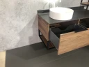 Тумба с раковиной Comforty Порто 120-1 00-00000828 подвесная Дуб темно-коричневый МДФ / ЛДСП