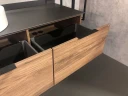 Тумба с раковиной Comforty Порто 120-1 00-00000828 подвесная Дуб темно-коричневый МДФ / ЛДСП