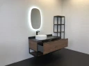 Тумба с раковиной Comforty Порто 120-1 00-00000828 подвесная Дуб темно-коричневый МДФ / ЛДСП