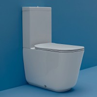 Унитаз компакт Kerasan Tribeca 511730 Белый матовый без бачка и сиденья фарфор напольный
