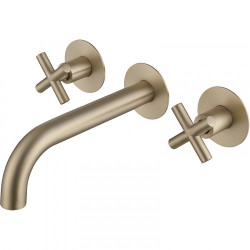 Смеситель для раковины Abber Wasser Kreis AF81122G Золото матовое латунь встраиваемый