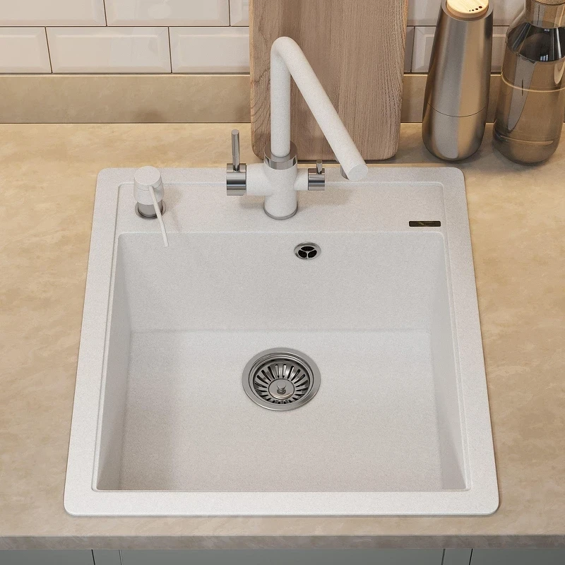 Кухонная мойка Uperwood Quartz Premium UPD-07-01 46 3910202124 цвет Белый матовый
