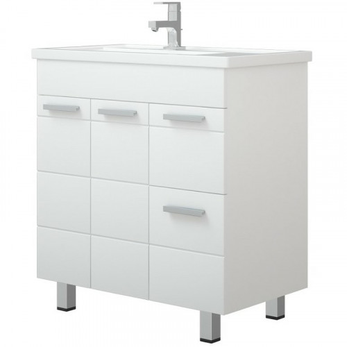 Тумба под раковину Corozo Денвер 80 Z2 SD-00000531 Белая МДФ / ЛДСП