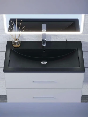 Раковина Uperwood Foster Quartz 80 291030038 цвет Уголь
