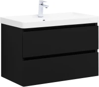 Тумба с раковиной Aquanet Вега 2.0 80 344747 подвесная цвет Черный