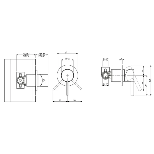 Смеситель для душа Villeroy&amp;Boch Dawn TVS106002000K5 цвет Черный матовый
