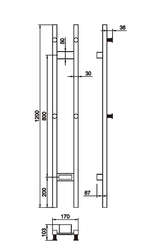Электрический полотенцесушитель Boheme Duo 728-MG цвет Золото матовое