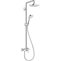 Душевая система Hansgrohe Croma Select E 27258400 Хром Белая латунь на стену