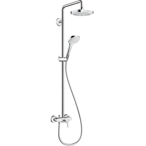 Душевая система Hansgrohe Croma Select E 27258400 Хром Белая латунь на стену