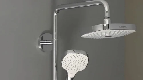 Душевая система Hansgrohe Croma Select E 27258400 Хром Белая латунь на стену