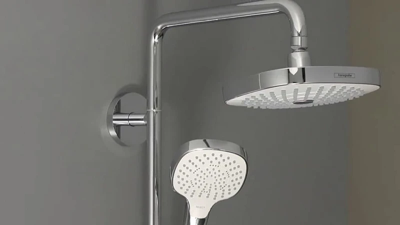 Душевая система Hansgrohe Croma Select E 27258400 Хром Белая латунь на стену