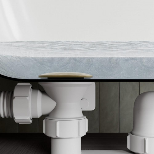 Слив-перелив Milacio Ultra MCU.014.GD полуавтомат цвет Брашированное золото