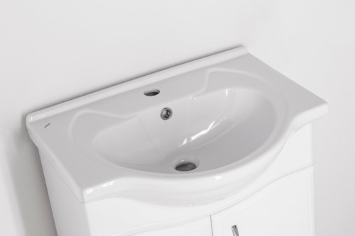 Тумба под раковину Style Line Эко Волна 9 Байкал 60 Белый глянец МДФ / ЛДСП