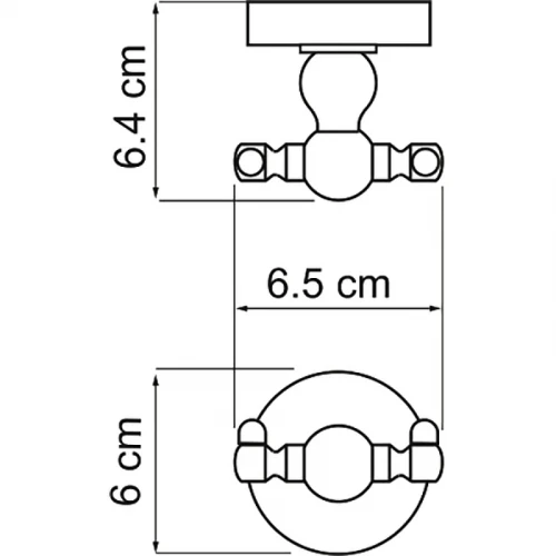 Двойной крючок WasserKRAFT Aland K-8523D Хром