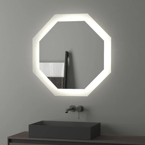 Зеркало Evoform Ledshine 80x80 BY 2505 с подсветкой 25.5 W - без выключателя - нейтральный белый свет стекло