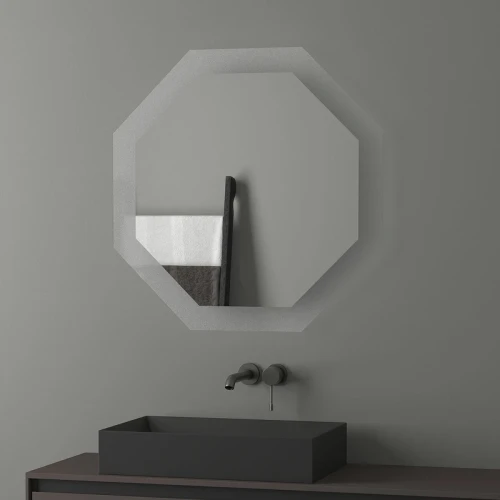 Зеркало Evoform Ledshine 80x80 BY 2505 с подсветкой 25.5 W - без выключателя - нейтральный белый свет стекло