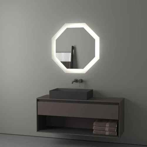Зеркало Evoform Ledshine 80x80 BY 2505 с подсветкой 25.5 W - без выключателя - нейтральный белый свет стекло