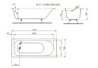 Чугунная ванна Byon B13 170x70 V0000220 с антискользящим покрытием