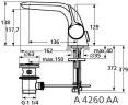 Смеситель для раковины Ideal Standard Melange A4260AA Хром латунь