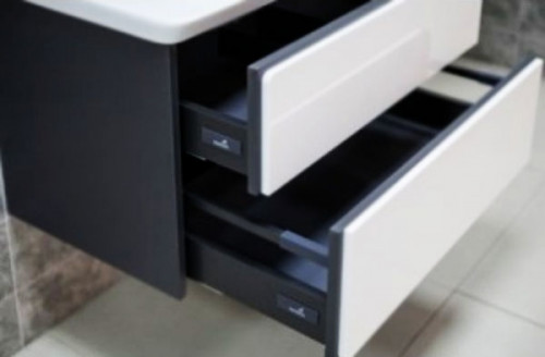 Тумба под раковину Roca Ronda 80 ZRU9302965 подвесная Белый глянец Антрацит