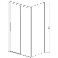 Душевой уголок Vincea Soft 140x90 VSR-3SO9014CLB профиль Черный стекло прозрачное