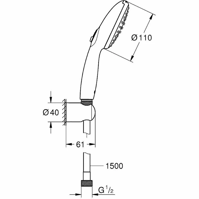 Душевой гарнитур Grohe Tempesta 110 2780330E Хром