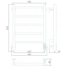 Электрический полотенцесушитель Larusso Феличия КС П5 400х600 4670078536655 Черный