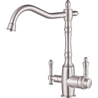 Смеситель для кухни ZorG Steel Hammer SH 812 SATIN Сатин латунь на столешницу