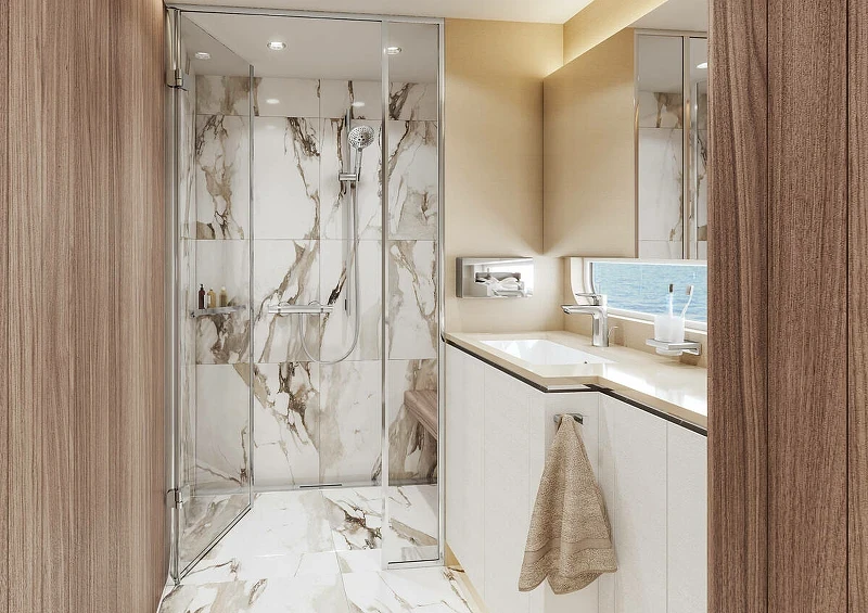 Смеситель для душа Hansgrohe Ecostat Comfort 13116000 с термостатом Хром латунь на стену