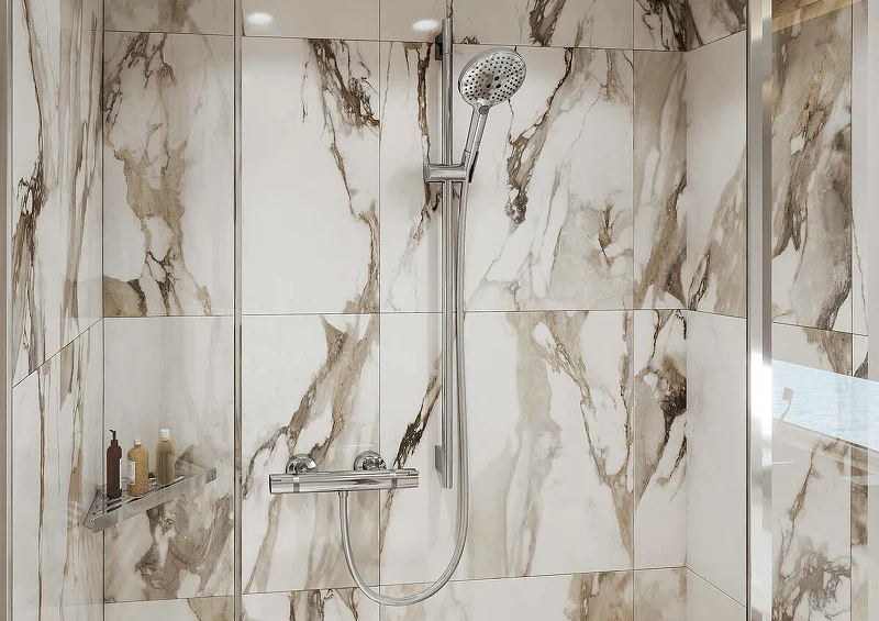 Смеситель для душа Hansgrohe Ecostat Comfort 13116000 с термостатом Хром латунь на стену