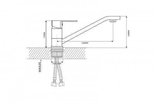 Смеситель для кухни Ekko E49303 цвет Бирюзовый