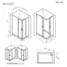Душевой уголок AM.PM Gem 120x80 W90G-403-120280-MT профиль Хром матовый стекло прозрачное