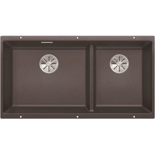 Кухонная мойка Blanco Subline 480/320-U 523585 Темная скала искусственный камень (литьевой мрамор) встраиваемый