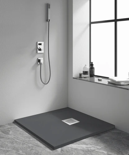 Душевой поддон из искусственного камня RGW Stone Tray (Стоун Трей) ST-G 80х80 14152088-02-11ST цвет Графит