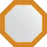 Зеркало Evoform Octagon 75х75 BY 3765 в багетной раме - Сусальное золото 80 мм стекло
