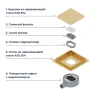 Душевой трап RGW SDR-10Gb-10 79211000-06 с решеткой цвет Золото брашированное / под плитку