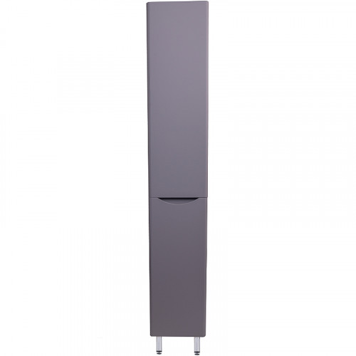 Шкаф пенал Style Line Бергамо 30 L СС-00002327 с бельевой корзиной Серый антискрейтч МДФ / ЛДСП