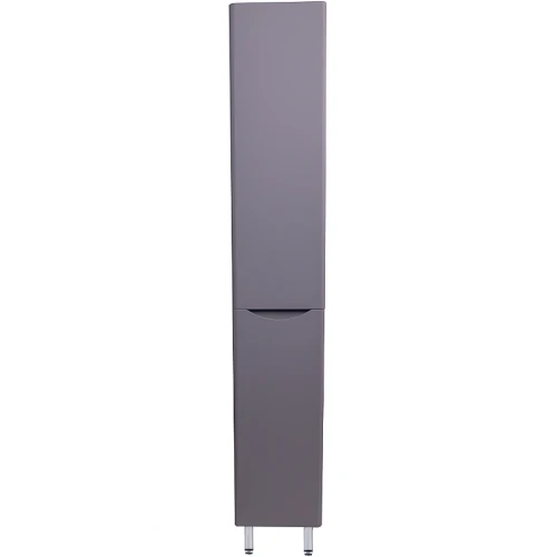 Шкаф пенал Style Line Бергамо 30 L СС-00002327 с бельевой корзиной Серый антискрейтч МДФ / ЛДСП