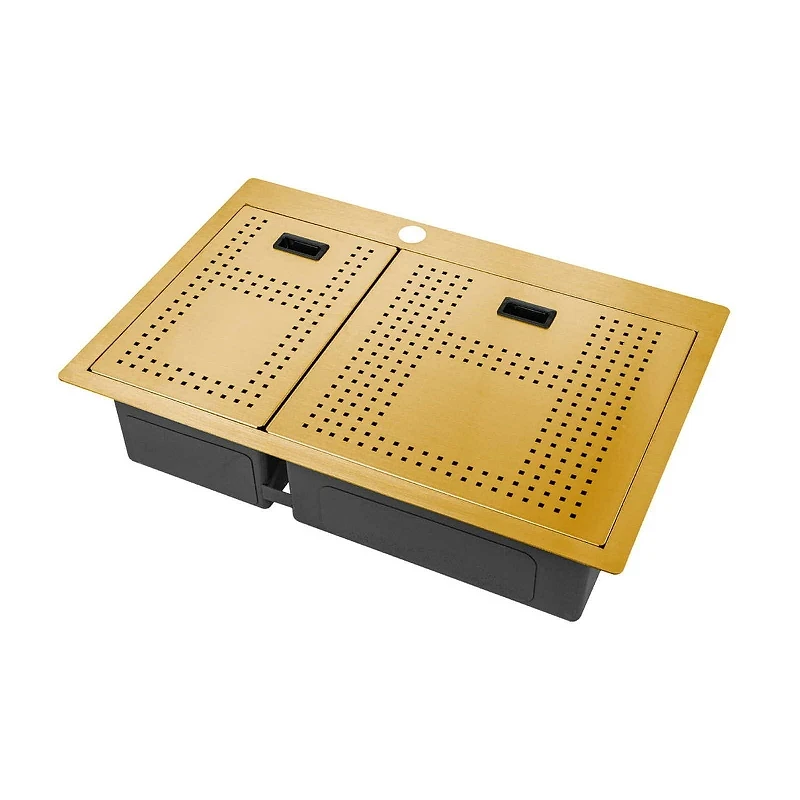 Кухонная мойка ZorG Master 78 ZM N-78-2-52-L BRONZE с накладками Бронза нержавеющая сталь встраиваемый