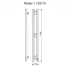 Электрический полотенцесушитель Ника Step Robe-1 120/10 Черный матовый нержавеющая сталь