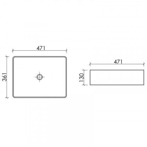 Раковина-чаша Ceramicanova Element 47 CN6069MB Черная матовая фарфор накладная